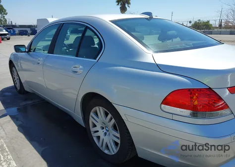 2003 BMW 7 Series 745I из США, поврежденный, VIN WBAGL63423DP66443